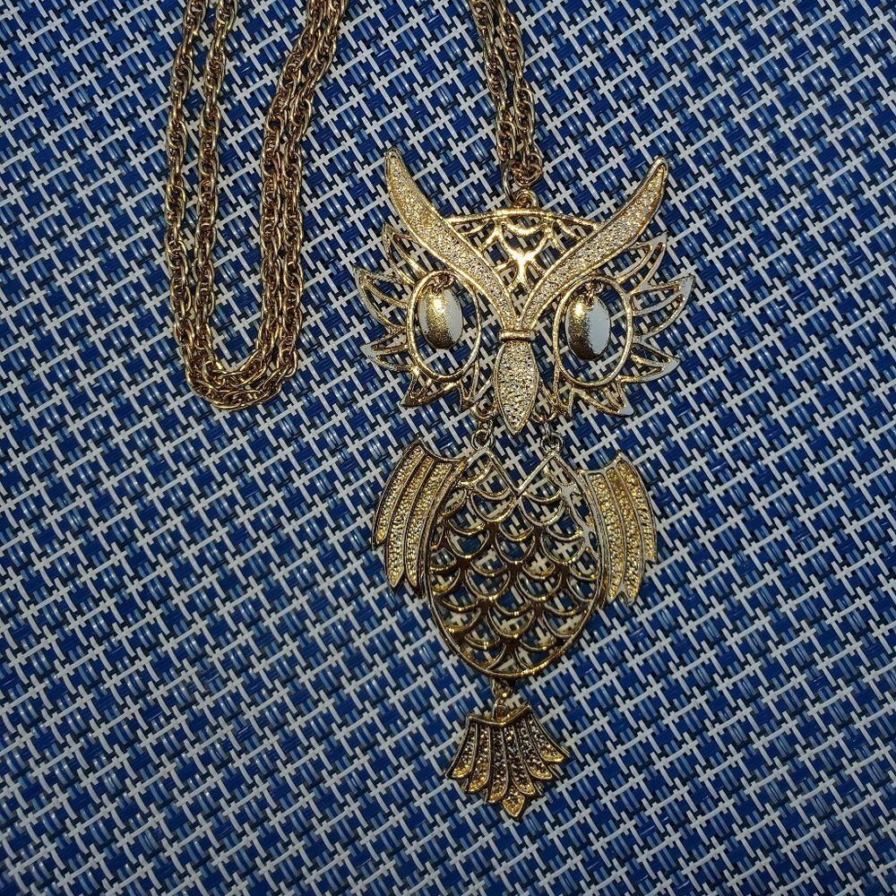 Gold Plated Large Owl Necklace 🦉🦉🦉🦉🦉🦉🦉🦉🦉